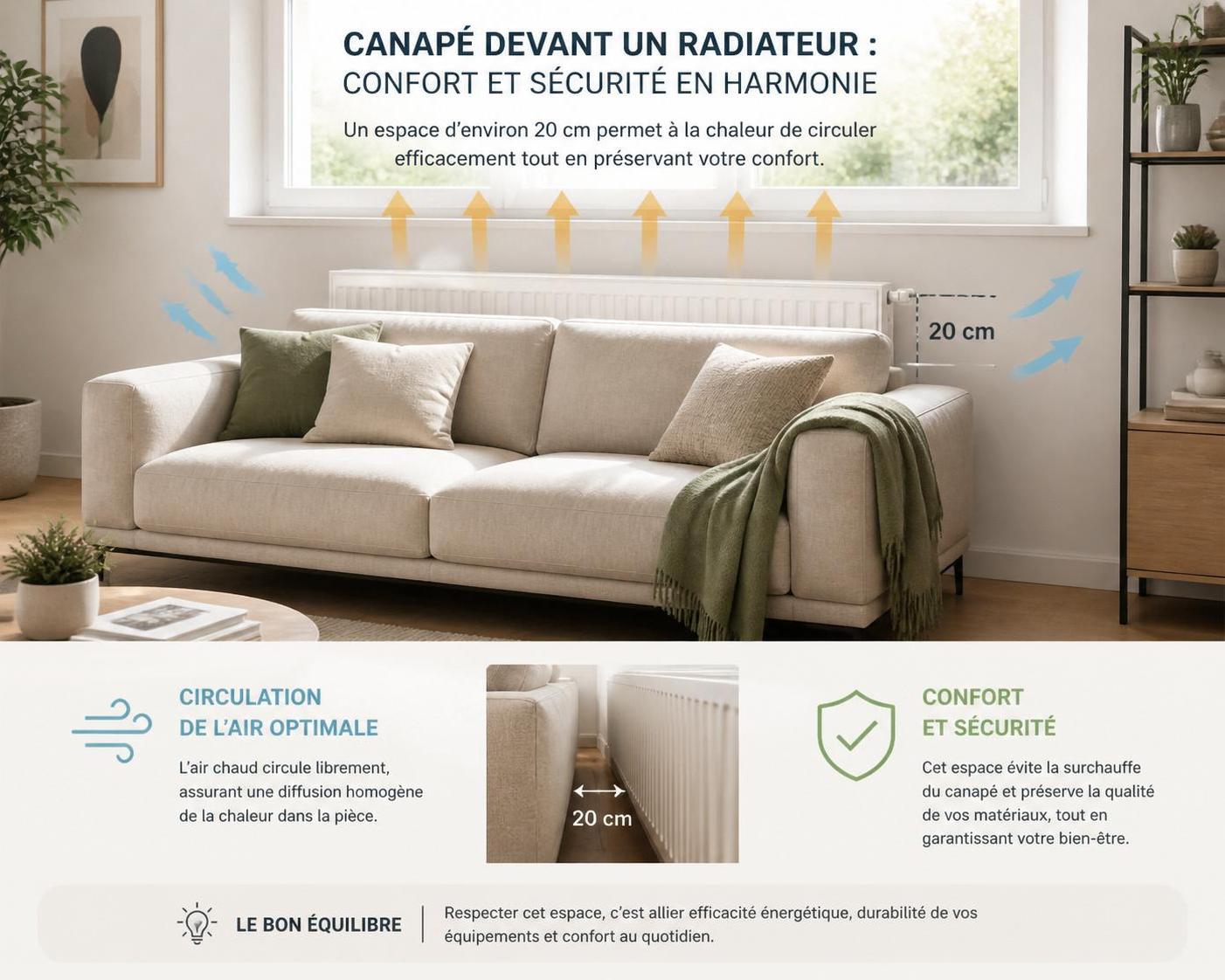 découvrez les conseils pour savoir s'il est judicieux de placer un canapé devant un radiateur, et comment optimiser confort et chauffage dans votre salon.