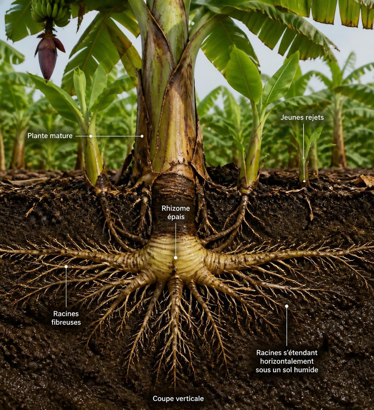 découvrez les secrets fascinants des racines de bananier, leur croissance et leur rôle essentiel dans le développement de cette plante extraordinaire.