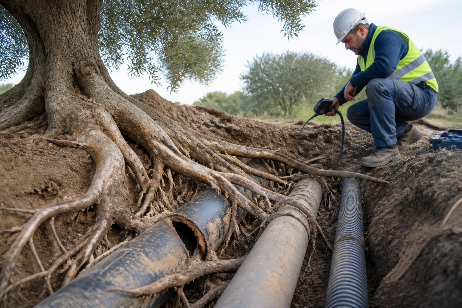 découvrez comment les racines d’olivier peuvent affecter vos canalisations, les distances sécuritaires à respecter et les solutions efficaces pour protéger vos réseaux d’eau et d’assainissement.