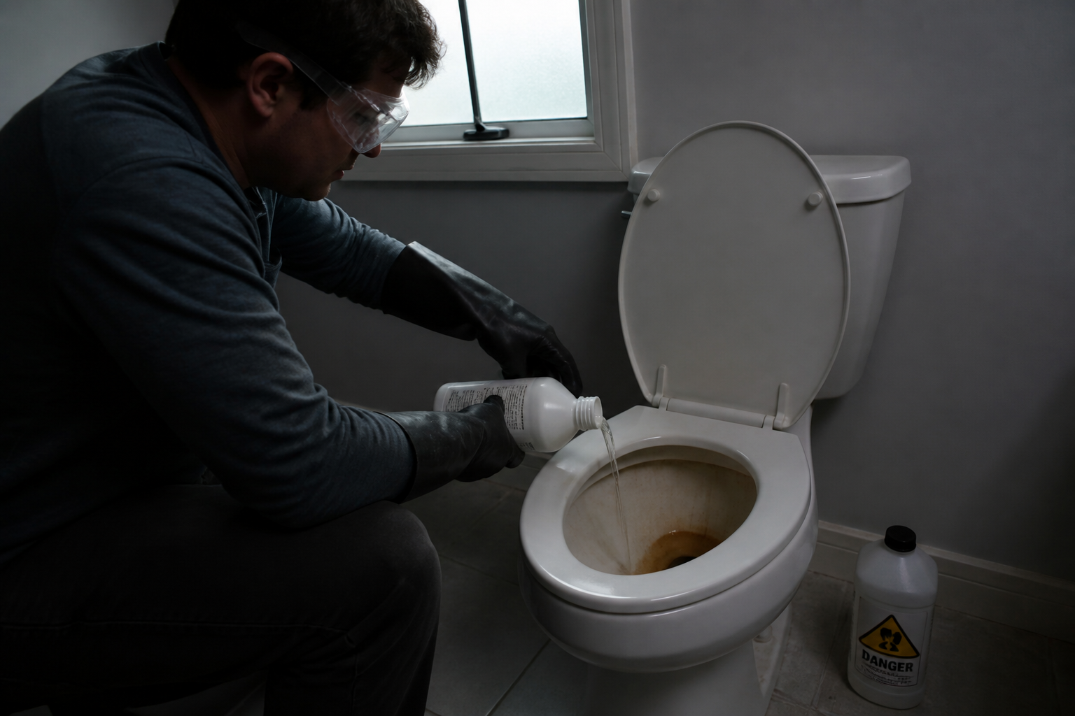 Acide chlorhydrique dans les WC : bonne ou mauvaise idée ?