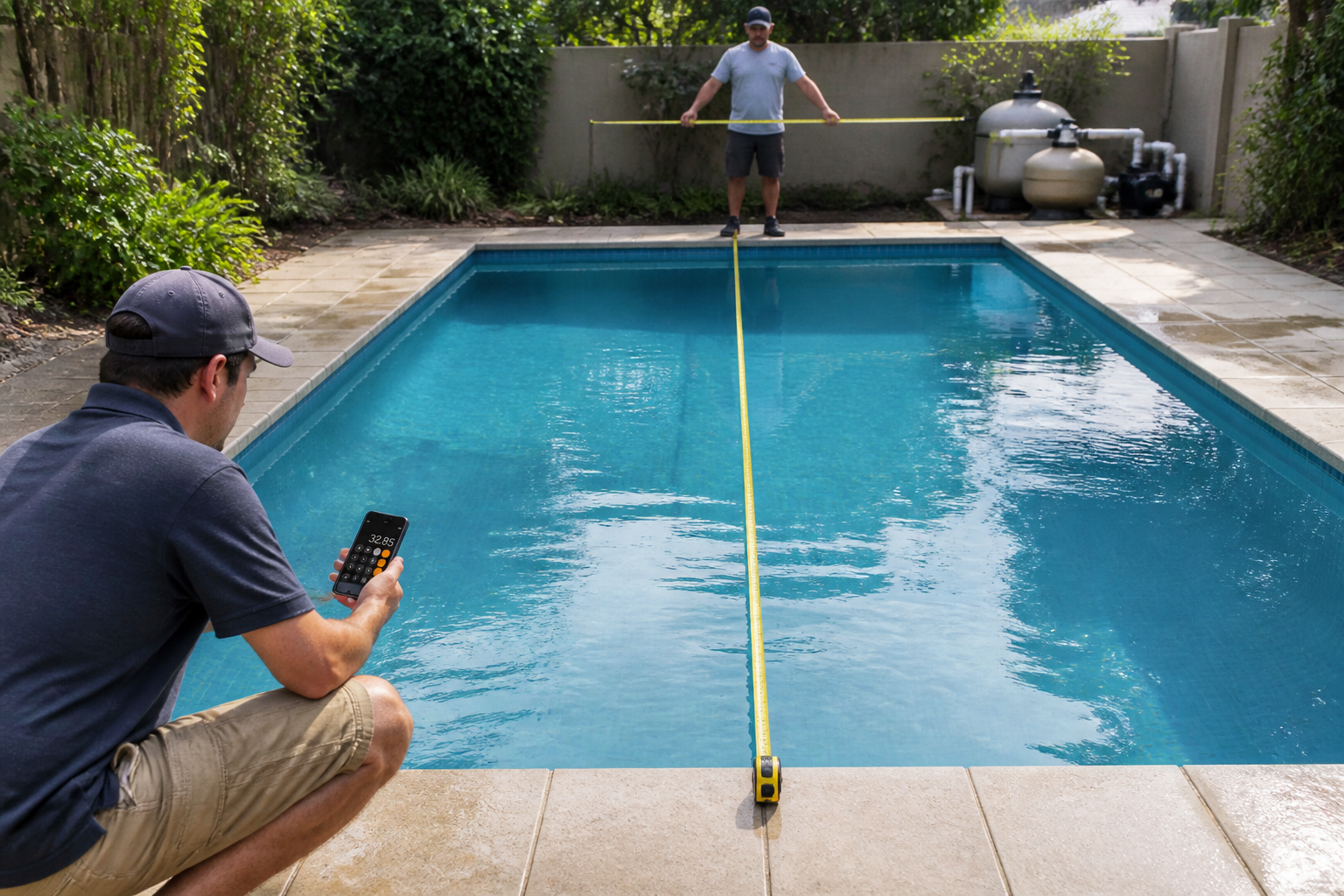Calcul du m3 d’une piscine rectangulaire, ronde ou ovale (volume/surface) : toutes les formules à connaître