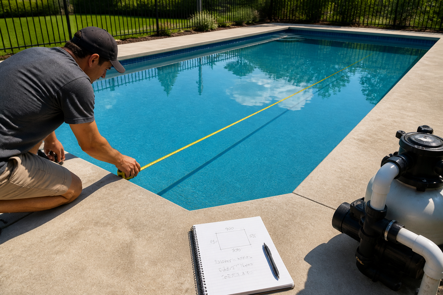 Calcul du m3 d’une piscine rectangulaire, ronde ou ovale (volume/surface) : toutes les formules à connaître