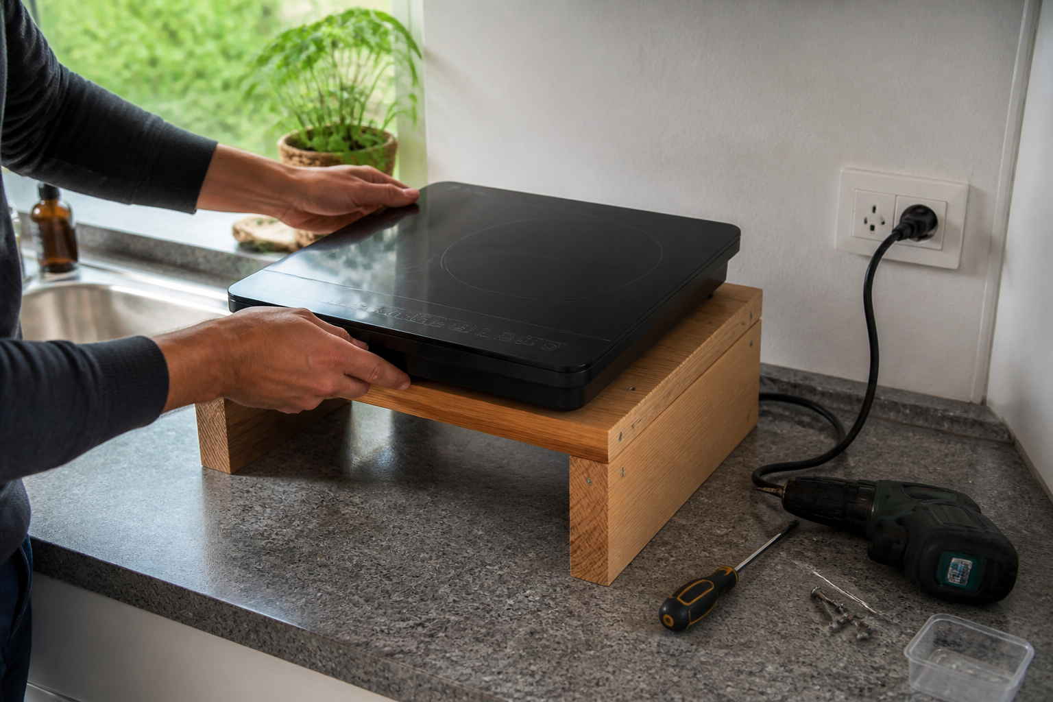 Comment poser une plaque de cuisson sans plan de travail ?