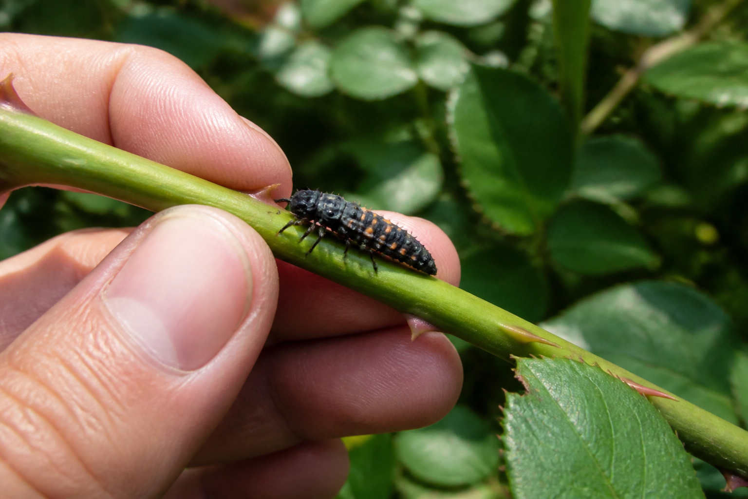 Comment reconnaître une larve de coccinelle ? Signes et astuces