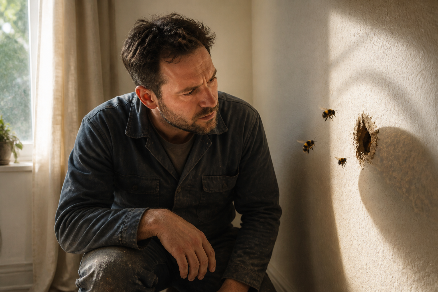 Nid de bourdon dans le mur : que faire ?