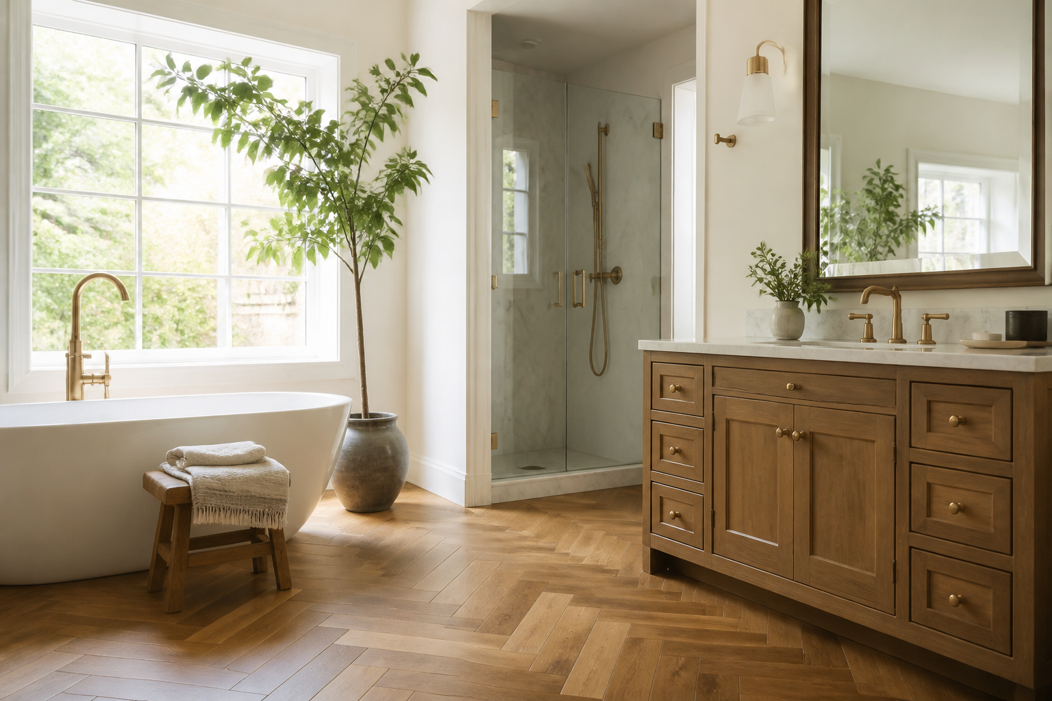 Parquet dans une cuisine ou une salle de bain : les bons choix pour les pièces exposées