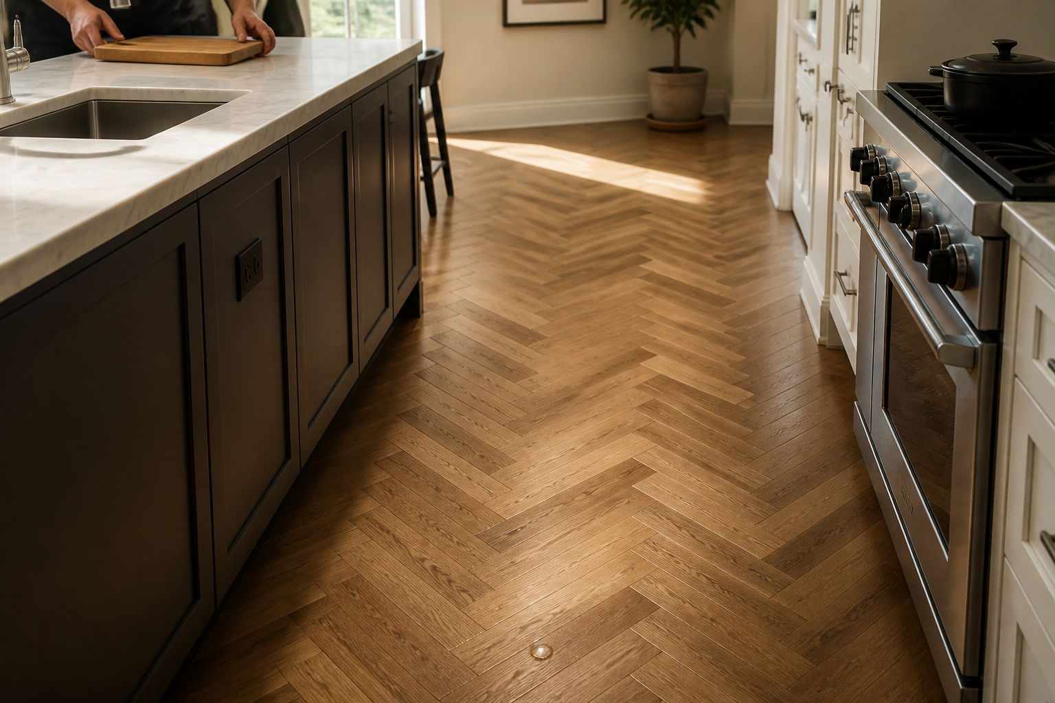 Parquet dans une cuisine ou une salle de bain : les bons choix pour les pièces exposées