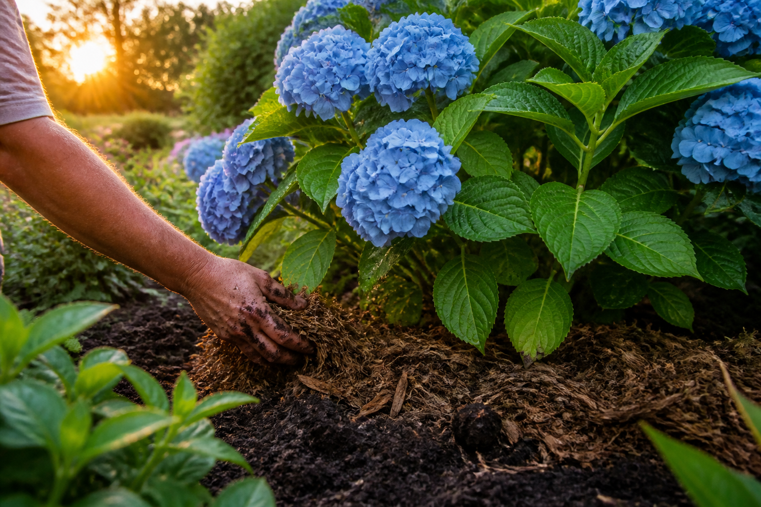 Hortensias en été : le geste du soir qui sauve la floraison