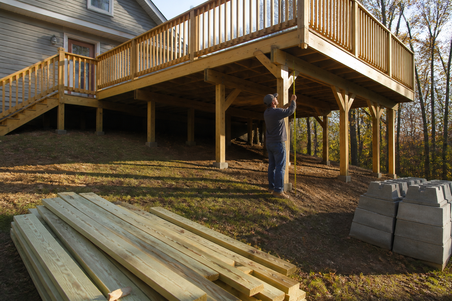 Terrasse bois sur pilotis : budget et astuces pour économiser