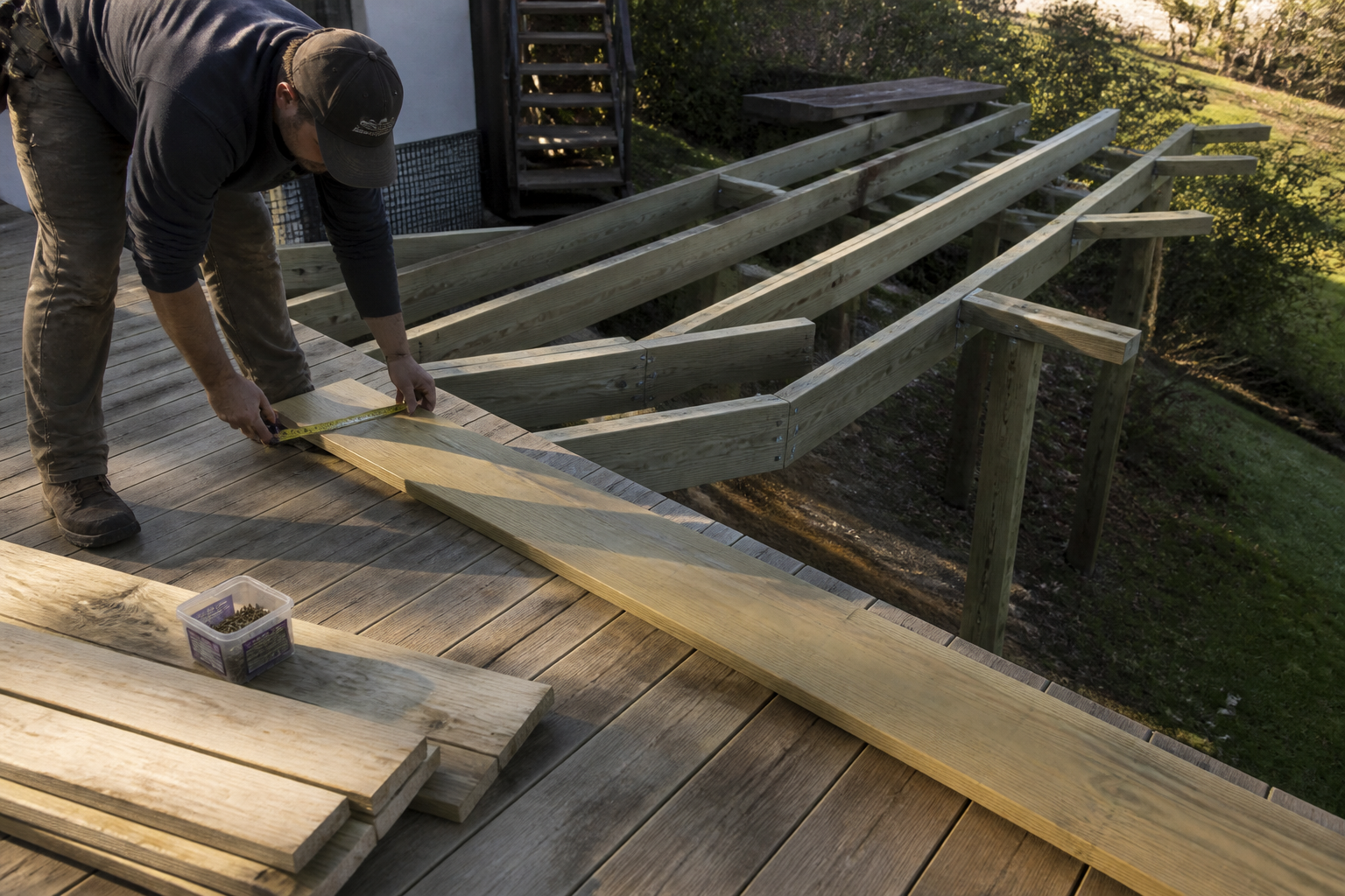 Terrasse bois sur pilotis : budget et astuces pour économiser