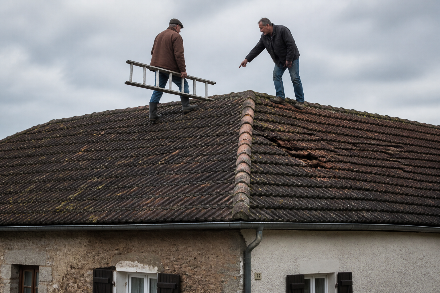 Toiture commune sans copropriété : qui paie les réparations ?