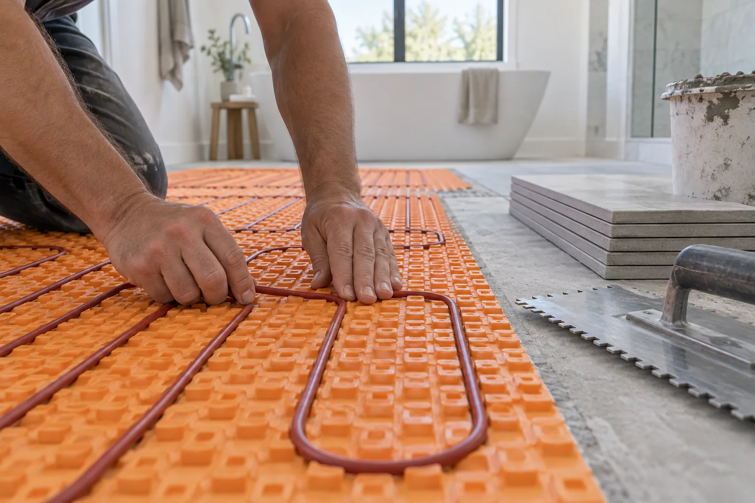 Installer un plancher chauffant électrique sous la céramique : la méthode étape par étape